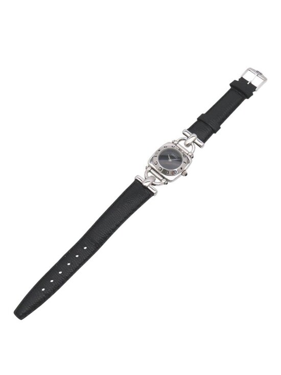 Gucci Quartz Watch Stainless Steel Embossed Leather Black Dial main image 6